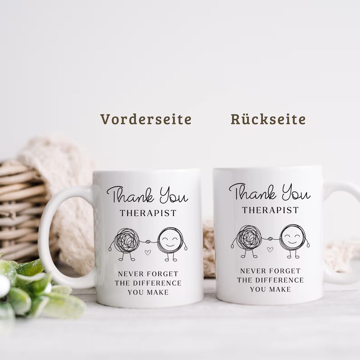 Danke an Therapeut*in Tasse