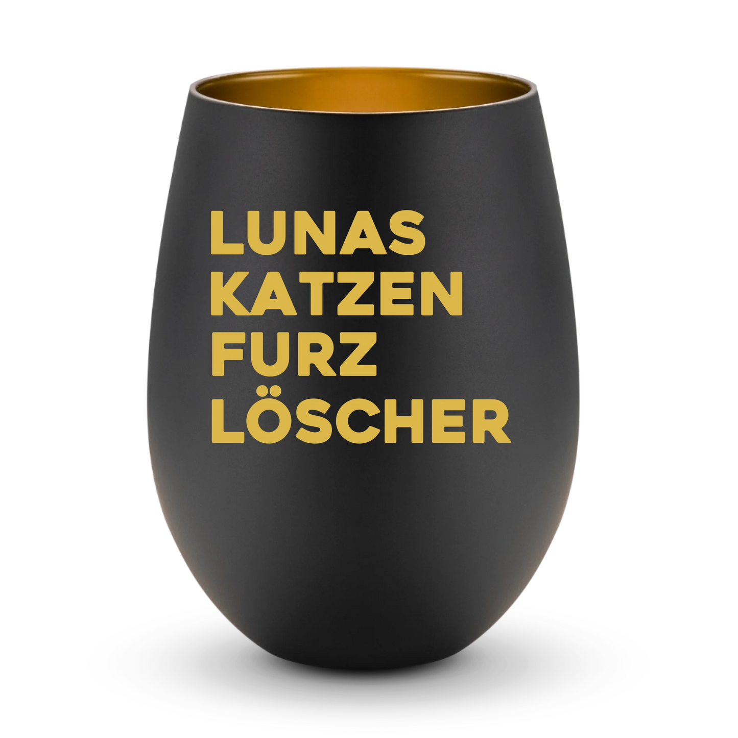 Katzenfurzlöcher mit Name- Windlicht