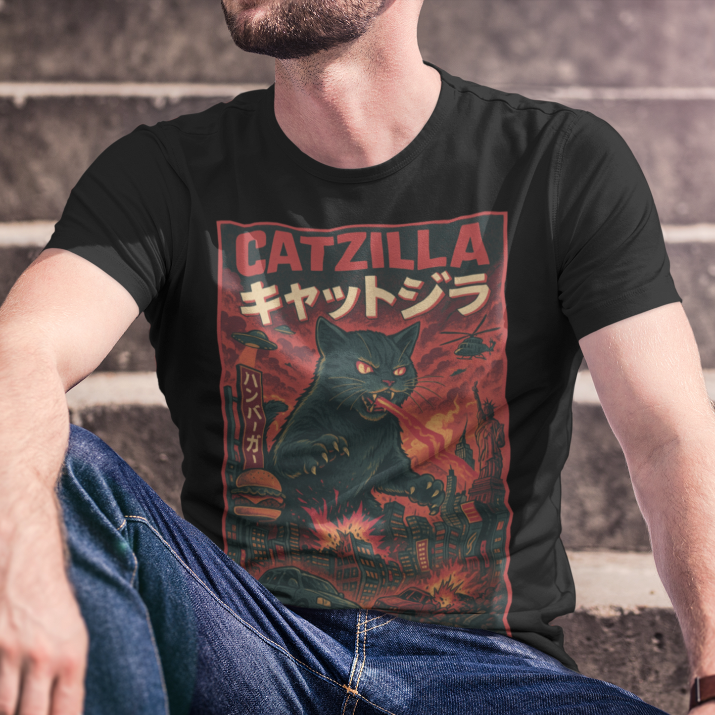 Catzilla unisex basic T-Shirt