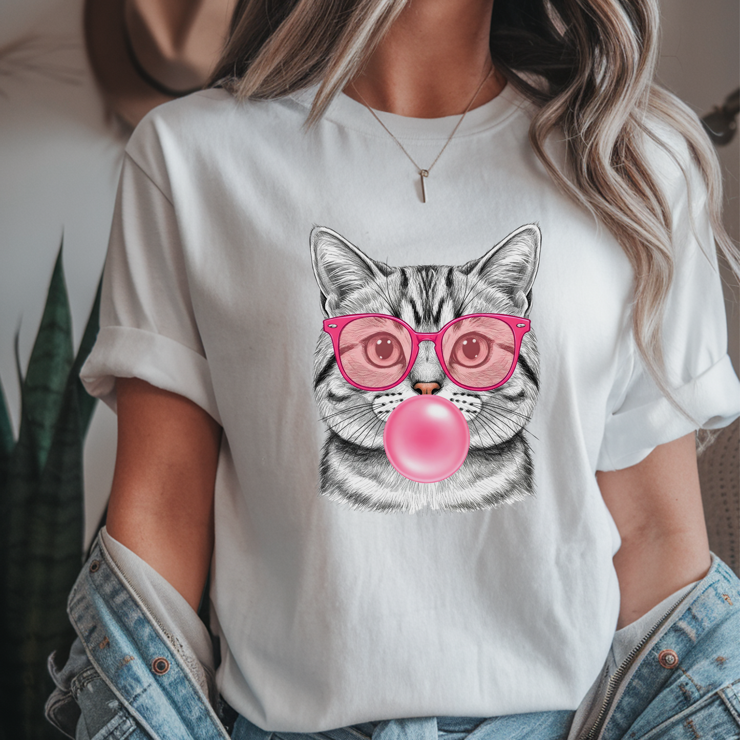 Kaugummi Katze Premium T-Shirt