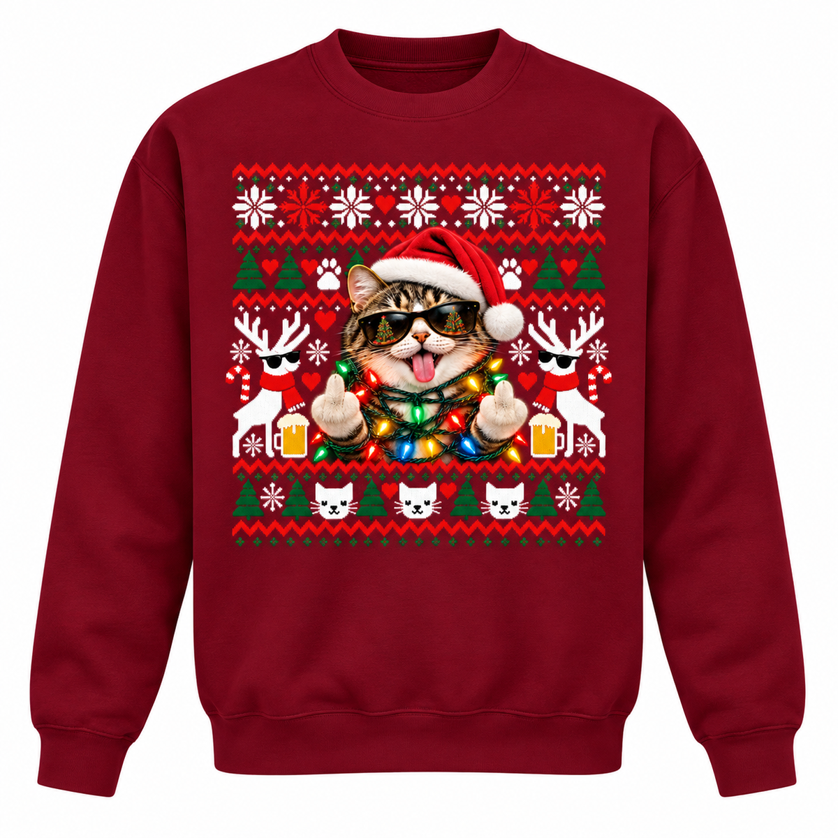 Weihnachts-Katze Sweatshirt