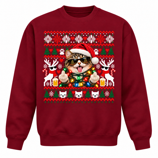 Weihnachts-Katze Sweatshirt