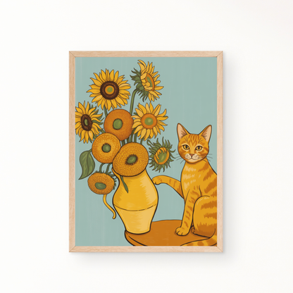Van Gogh Sunflower Poster 3:4 - Ungerahmt