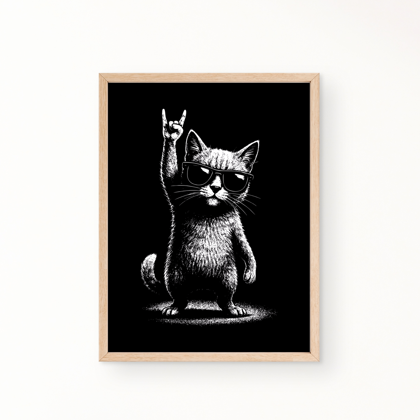 Rock 'n' Roll Kater Poster 3:4 - Ungerahmt