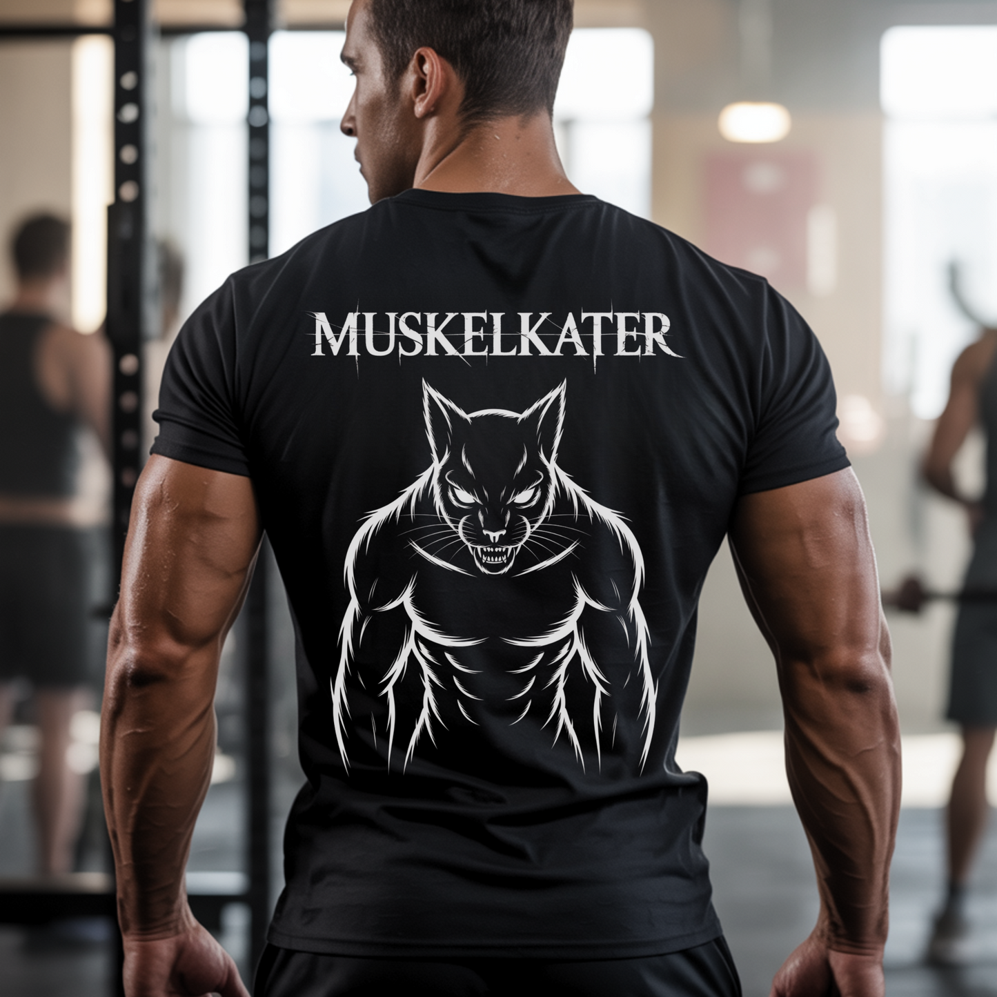 MUSKELKATER-Premium T-Shirt (Backprint)
