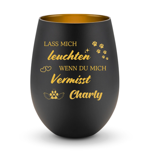 Verstorbenes Haustier Erinnerung - Windlicht