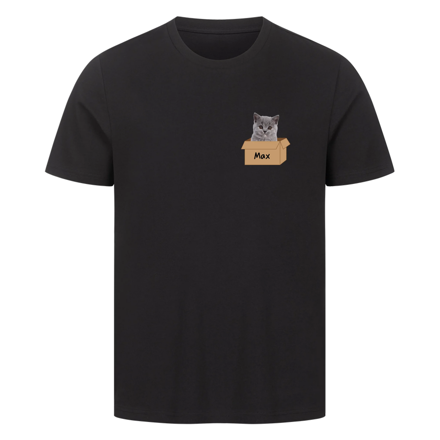 Katze im Karton-Basic Shirt