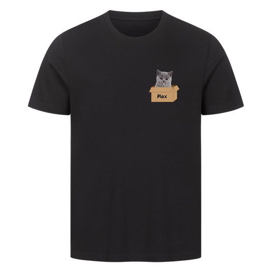 Katze im Karton-Basic Shirt