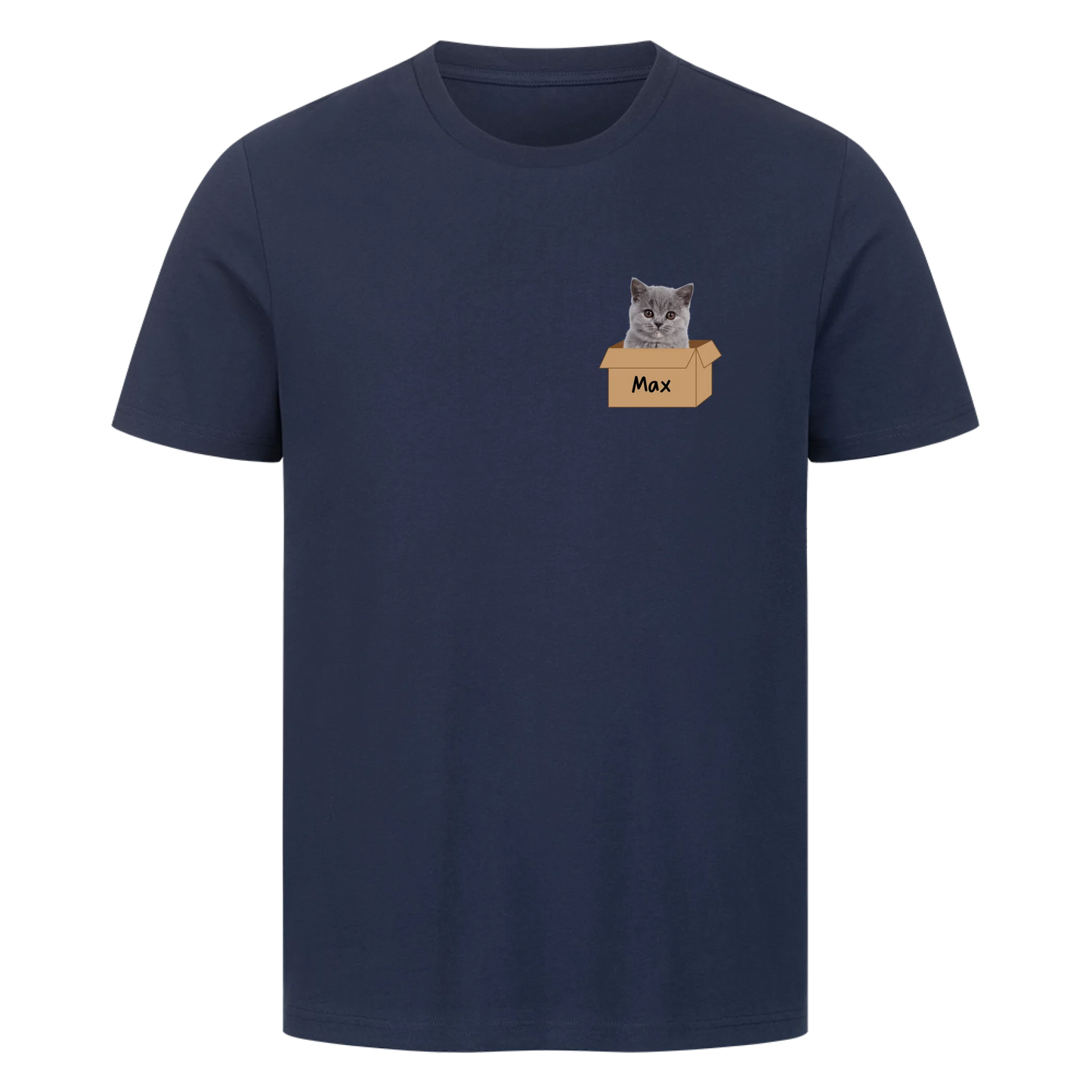 Katze im Karton-Basic Shirt