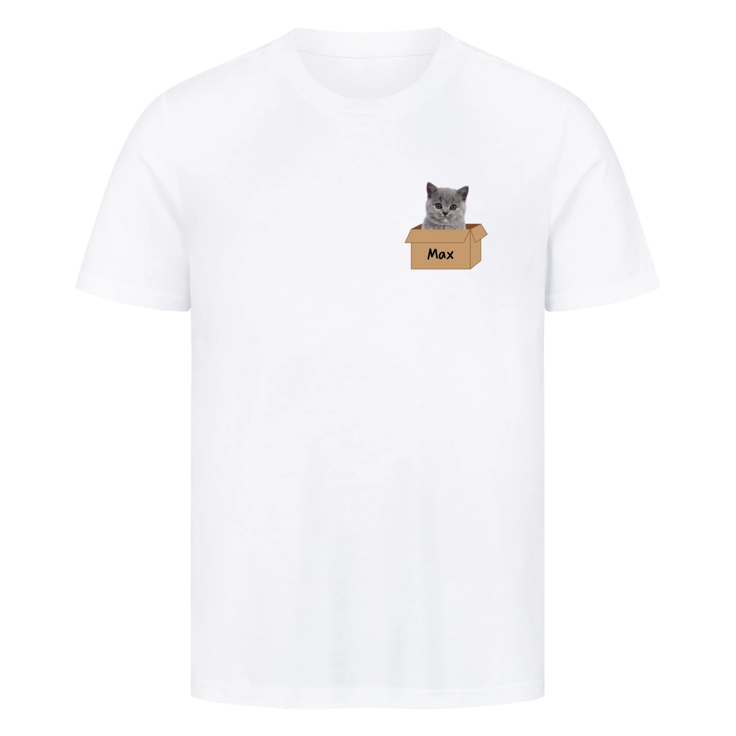Katze im Karton-Basic Shirt