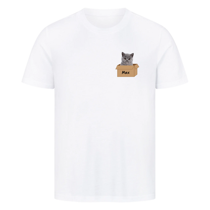 Katze im Karton-Basic Shirt