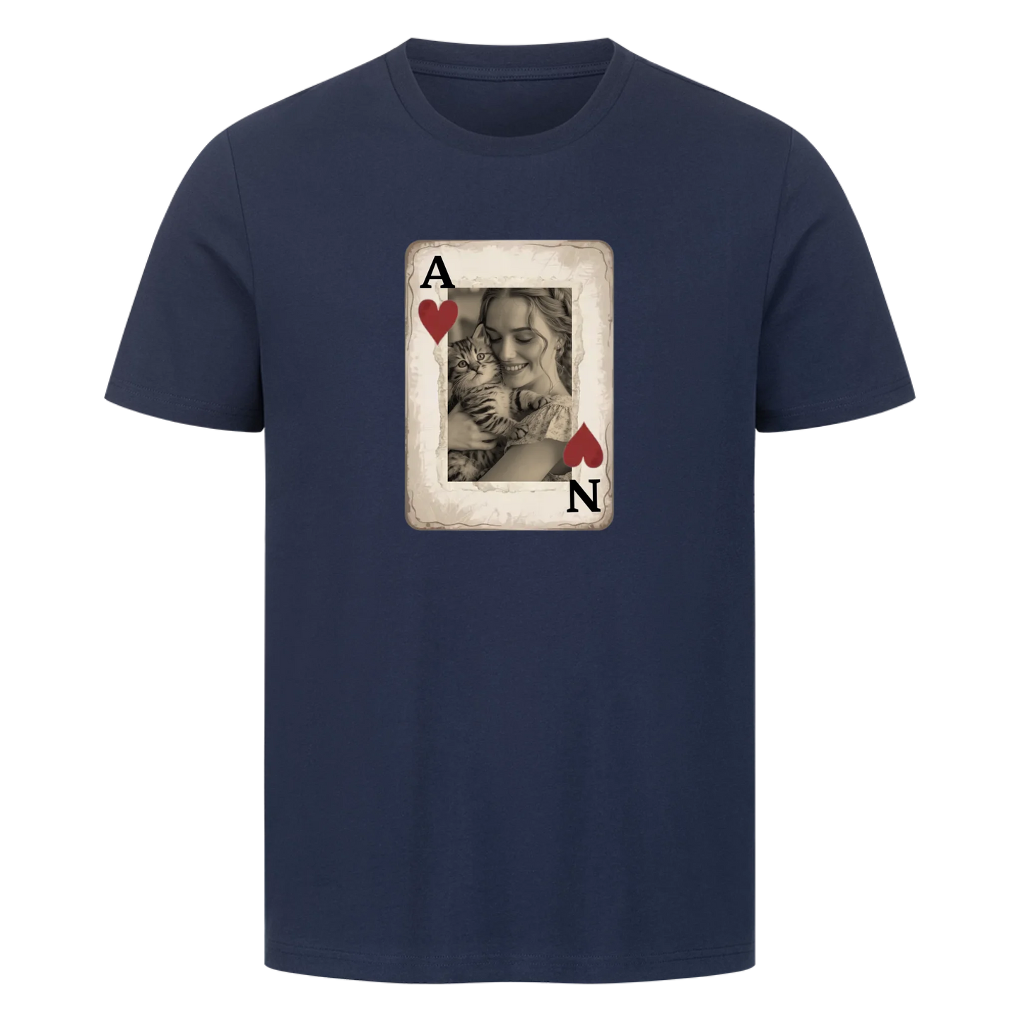 Personalisierte Karte mit Bild und Buchstaben - Premium T-Shirt