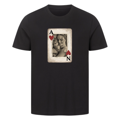 Personalisierte Karte mit Bild und Buchstaben - Premium T-Shirt