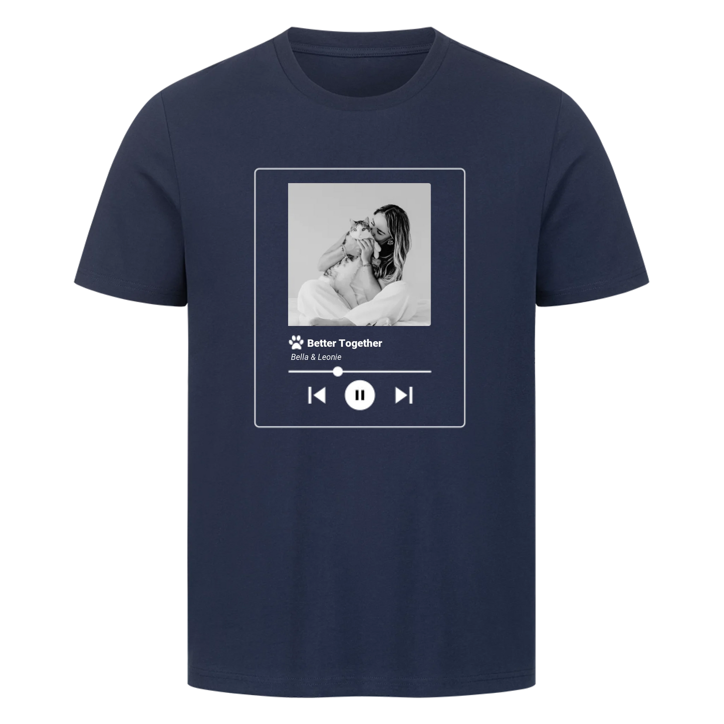 Personalisierter Song mit Bild und Name-Premium Unisex T-shirt