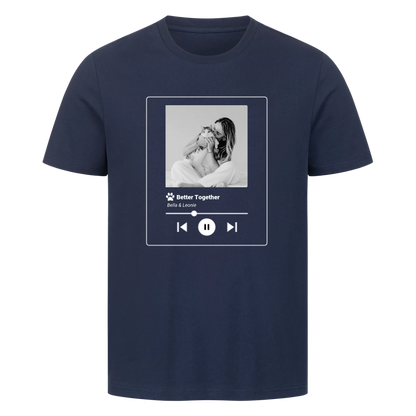 Personalisierter Song mit Bild und Name-Premium Unisex T-shirt