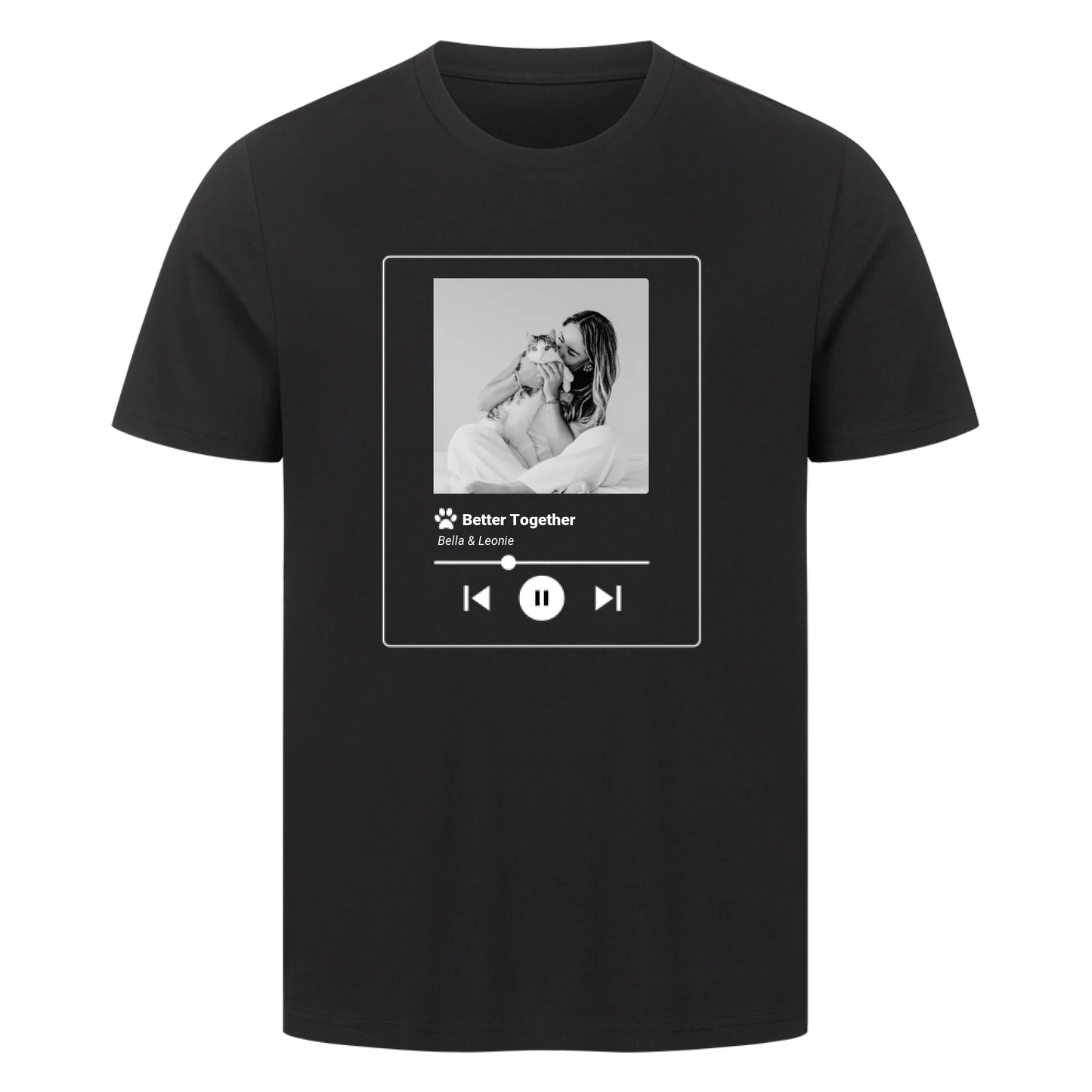 Personalisierter Song mit Bild und Name-Premium Unisex T-shirt