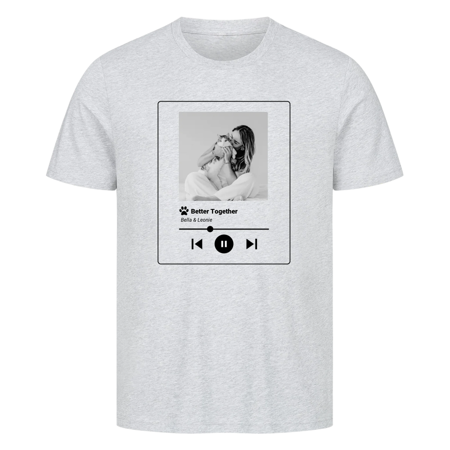 Personalisierter Song mit Bild und Name-Premium Unisex T-shirt