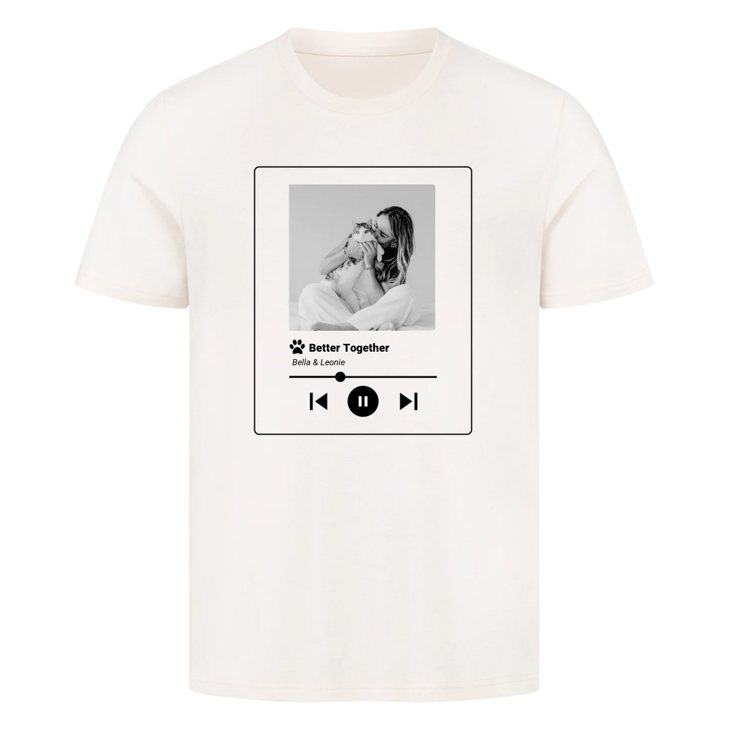 Personalisierter Song mit Bild und Name-Premium Unisex T-shirt
