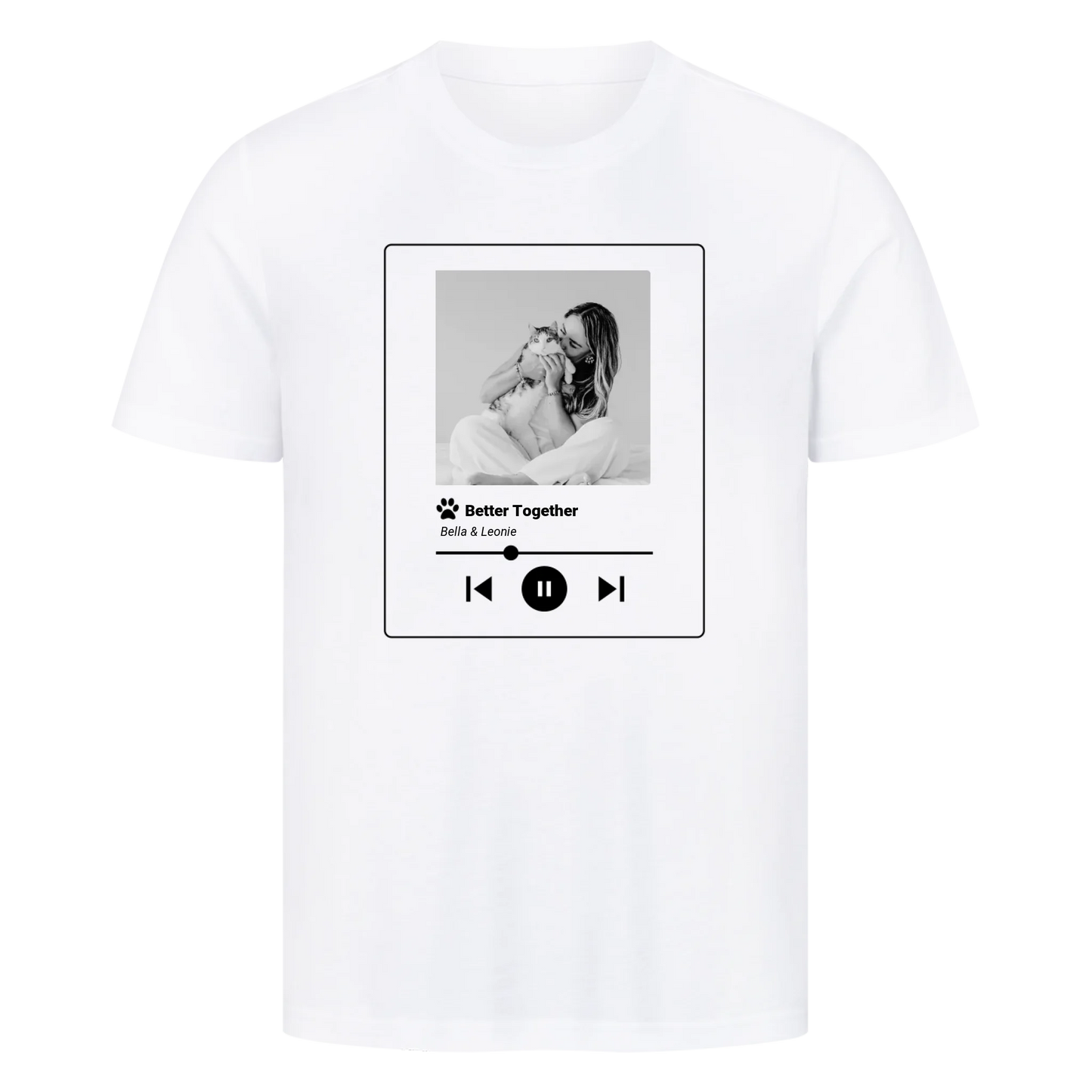 Personalisierter Song mit Bild und Name-Premium Unisex T-shirt
