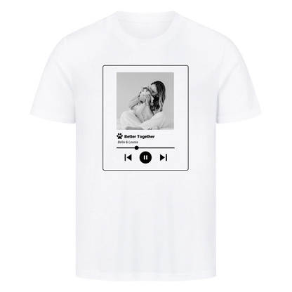 Personalisierter Song mit Bild und Name-Premium Unisex T-shirt