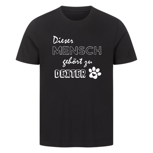 Dieser Mensch gehört zu seinem Haustier-Personalisiert mit Name- Premium T-Shirt