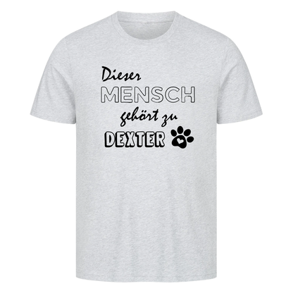 Dieser Mensch gehört zu seinem Haustier-Personalisiert mit Name- Premium T-Shirt