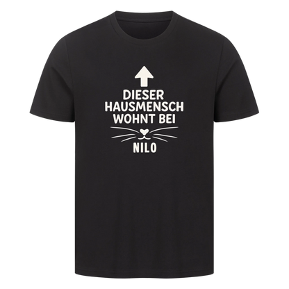 Dieser Hausmensch wohnt bei seiner Katze-Personalisiert mit Name-Premium Shirt