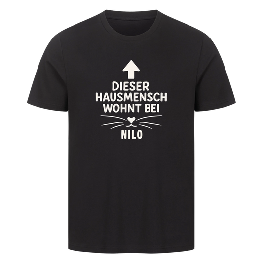 Dieser Hausmensch wohnt bei seiner Katze-Personalisiert mit Name-Premium Shirt