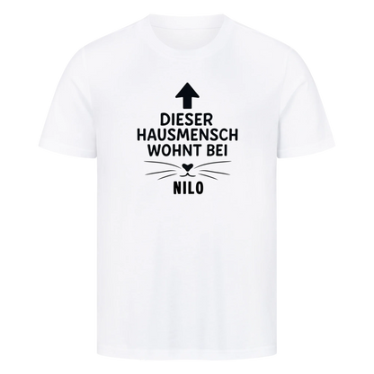 Dieser Hausmensch wohnt bei seiner Katze-Personalisiert mit Name-Premium Shirt