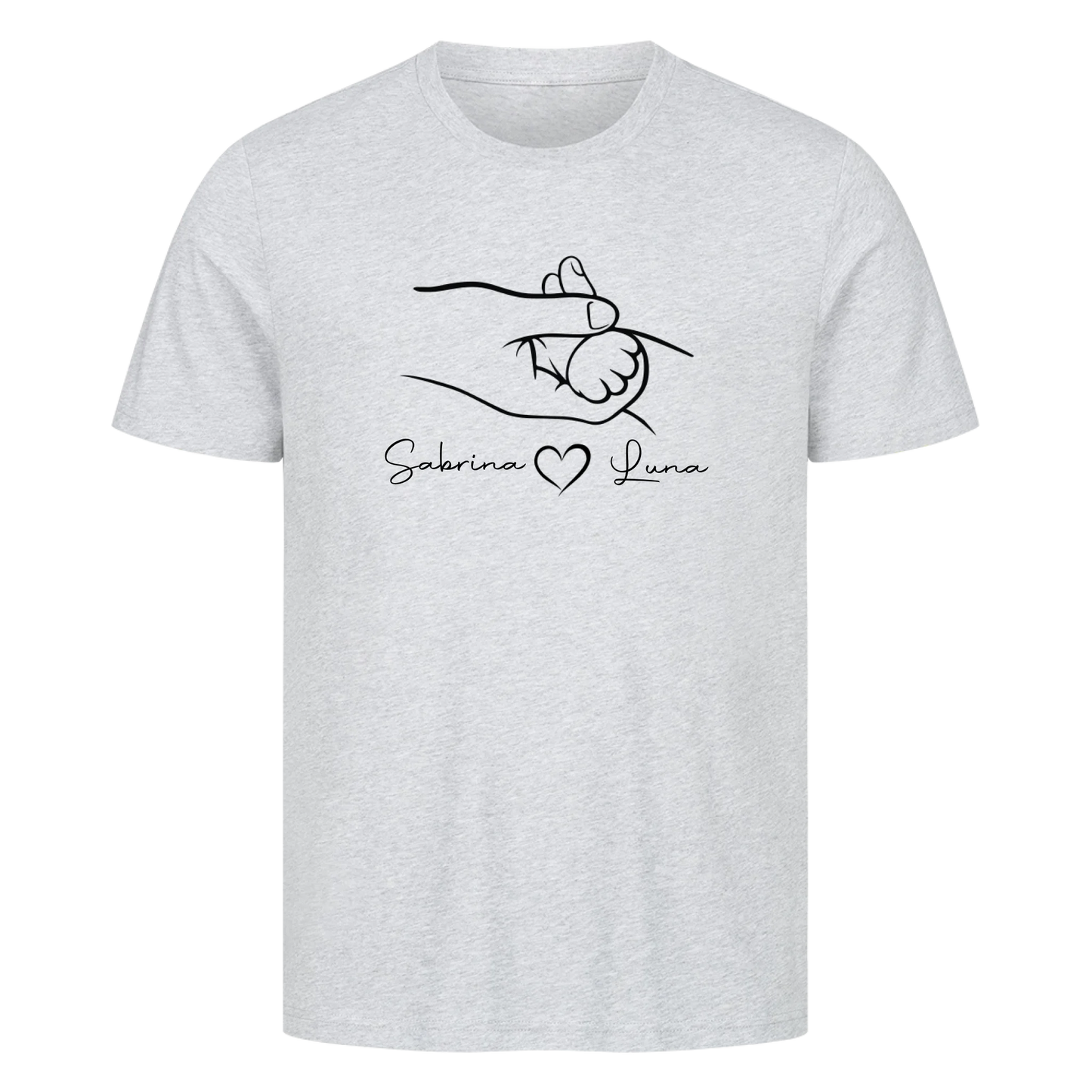 Personalisierte Shirt - Hand von Mensch und Katze mit Name-Premium Shirt