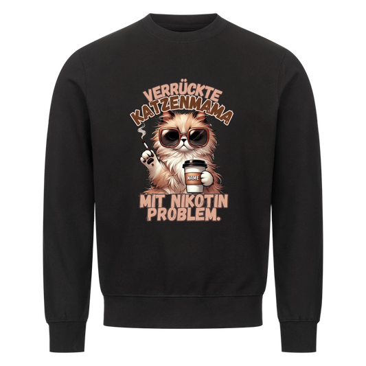 Verrückte Katzenmama Pullover