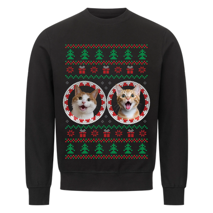 Ugly Christmas Sweater mit zwei Haustiere