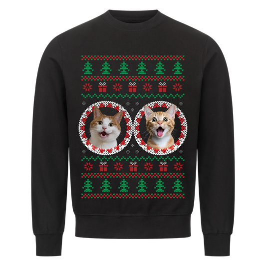 Ugly Christmas Sweater mit zwei Haustiere