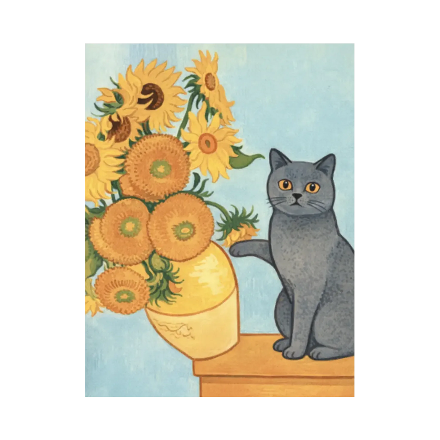 SUNFLOWER Van Gogh Personalisiertes Poster Ungerahmt
