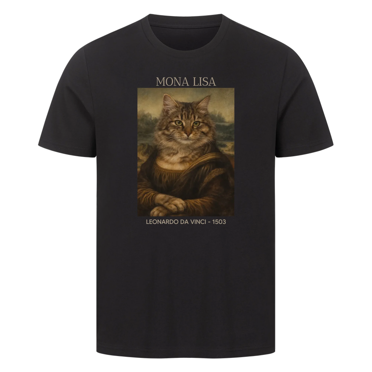 Mona Lisa Katze Personalisiertes T-Shirt