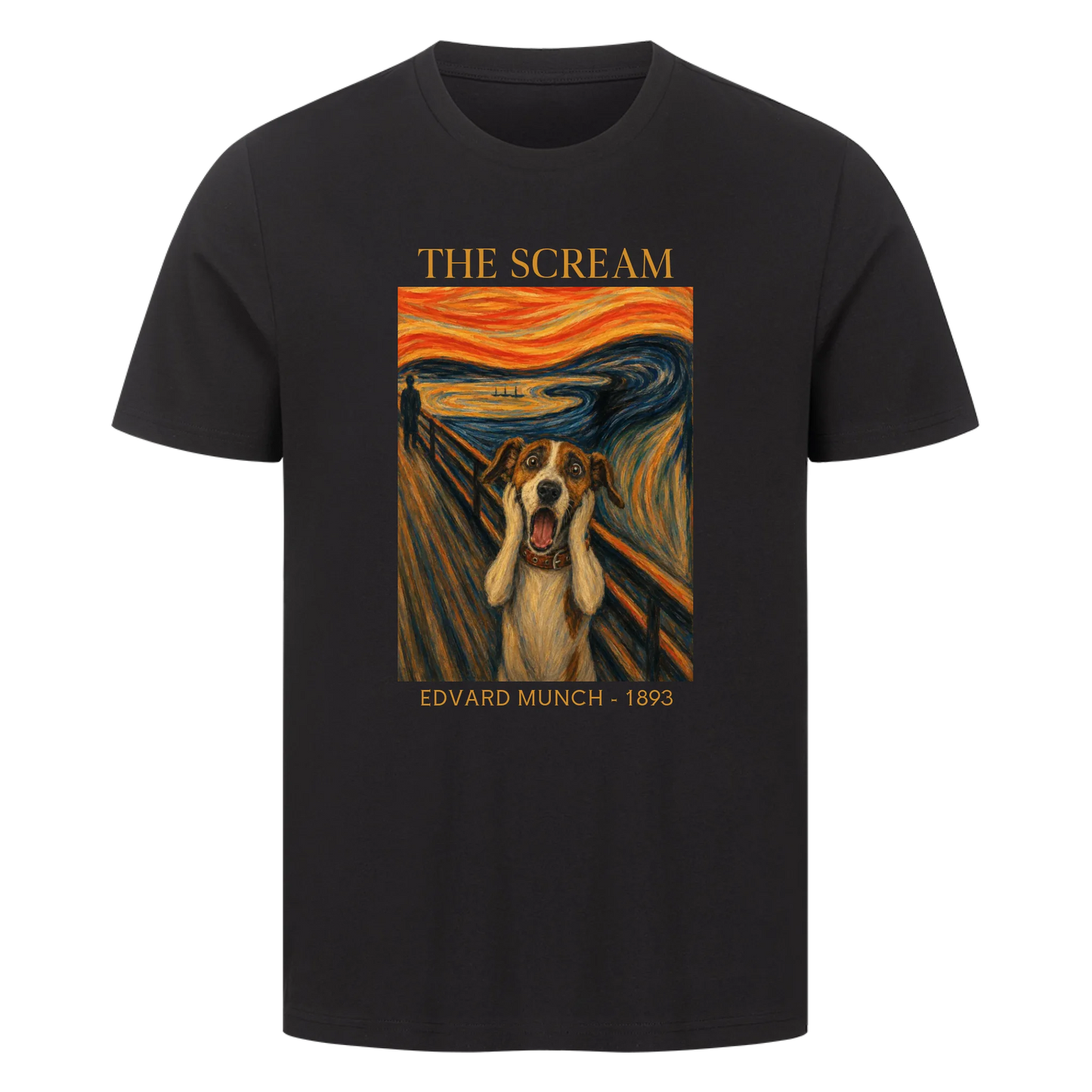 Der Schrei Hund Personalisierbares T-Shirt