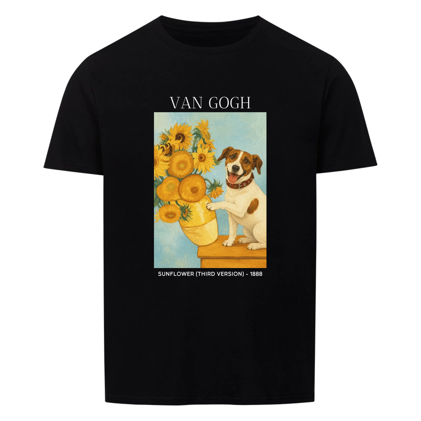 Van Gogh Sunflowers Dog Personalized T-Shirt