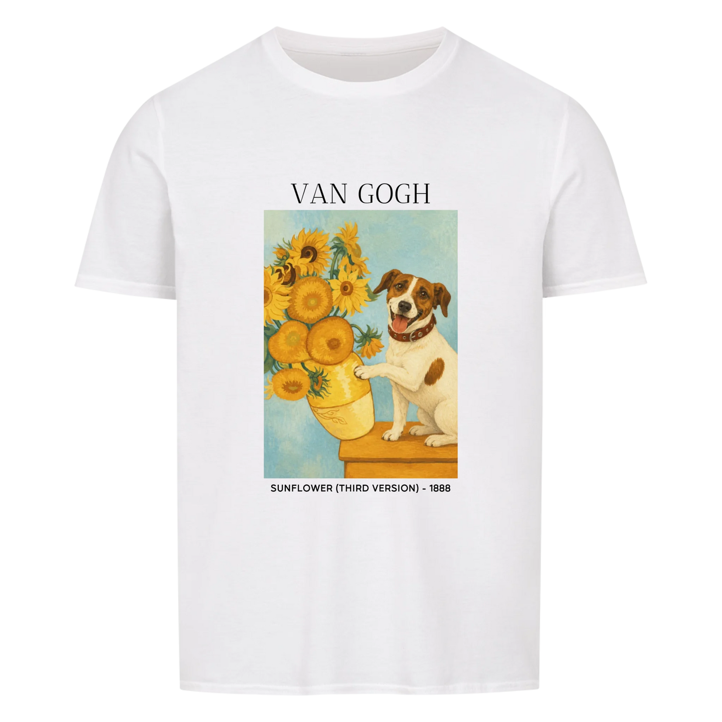 Van Gogh Sunflowers Dog Personalized T-Shirt