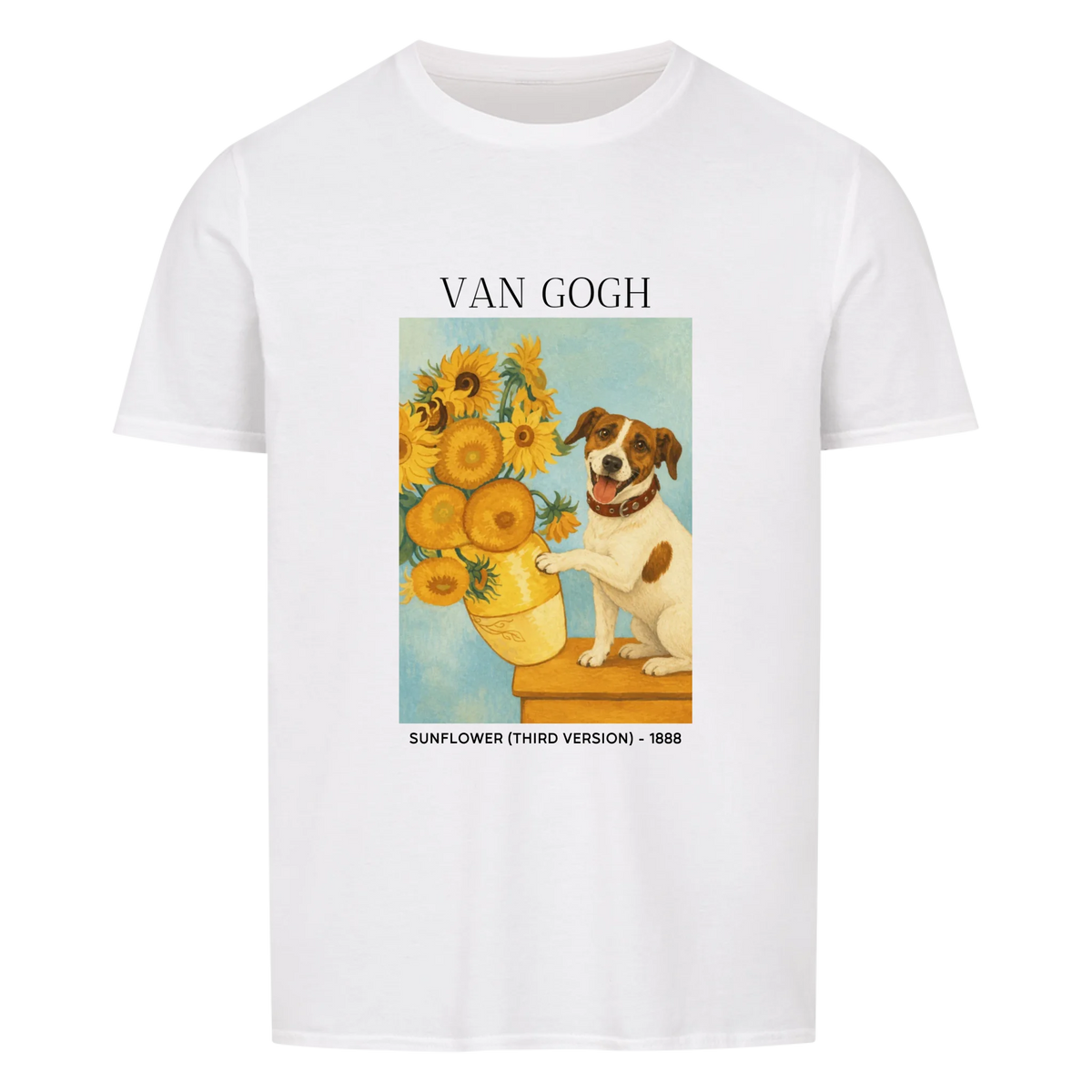 Van Gogh Sunflowers Dog Personalized T-Shirt