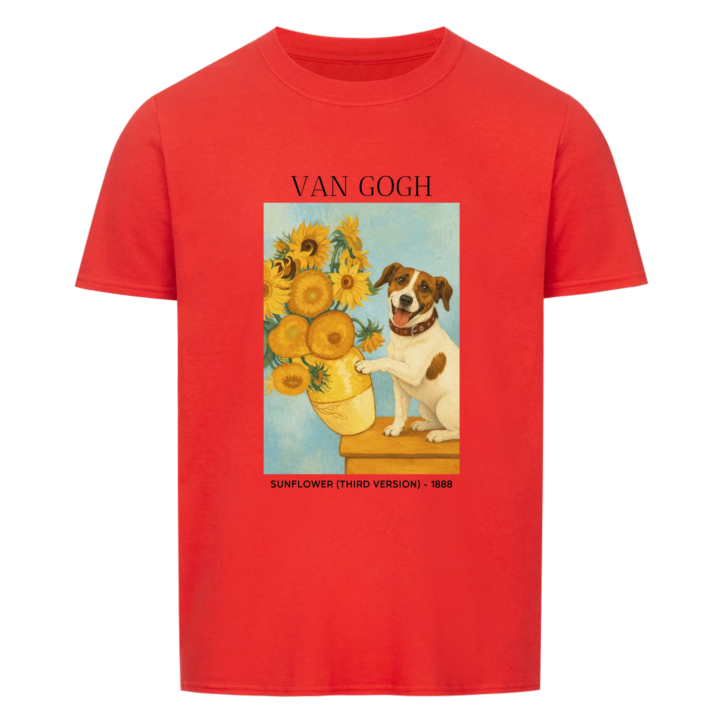 Van Gogh Sunflowers Dog Personalized T-Shirt