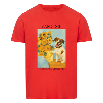 Van Gogh Sunflowers Dog Personalized T-Shirt