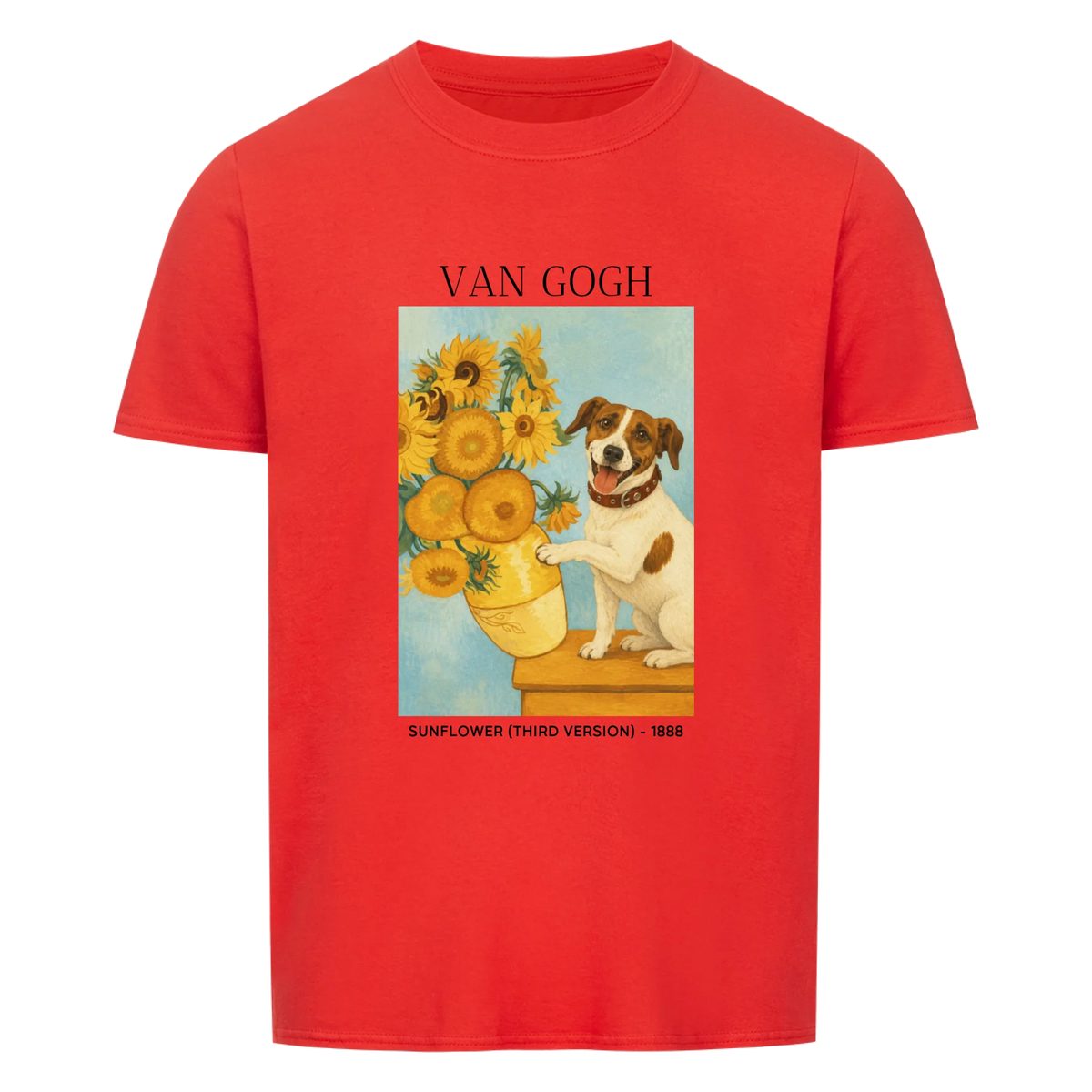 Van Gogh Sunflowers Dog Personalized T-Shirt