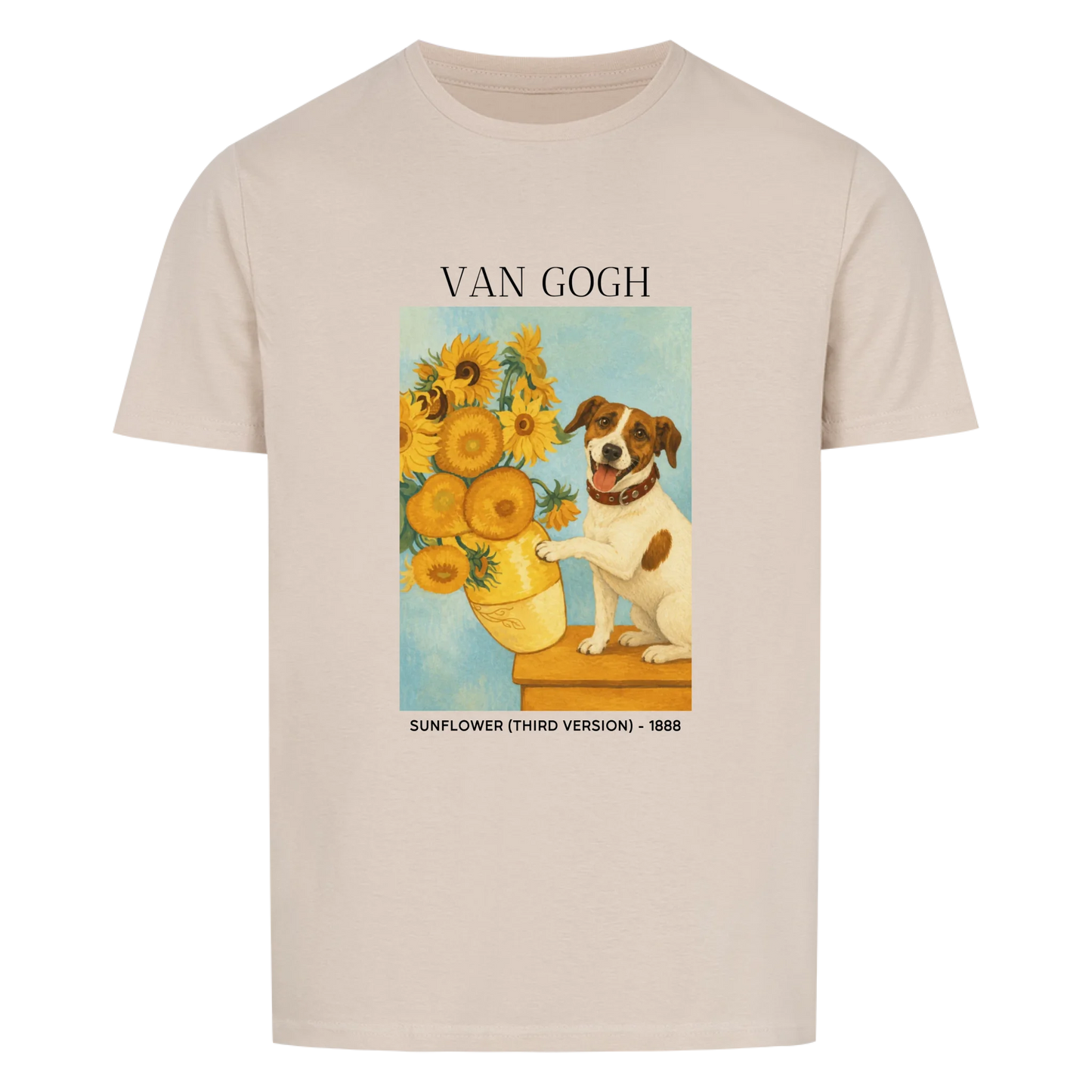Van Gogh Sunflowers Dog Personalized T-Shirt