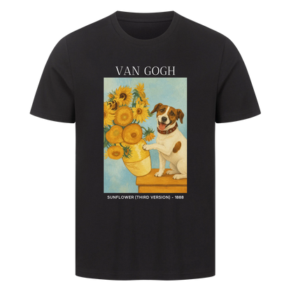 Sonnenblumen Van Gogh Hund Personalisiert T-Shirt