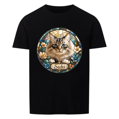 Personalized Stained Glass Cat Design