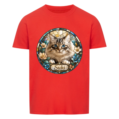 Personalized Stained Glass Cat Design