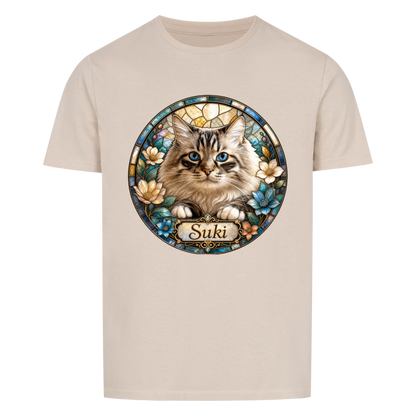 Personalized Stained Glass Cat Design