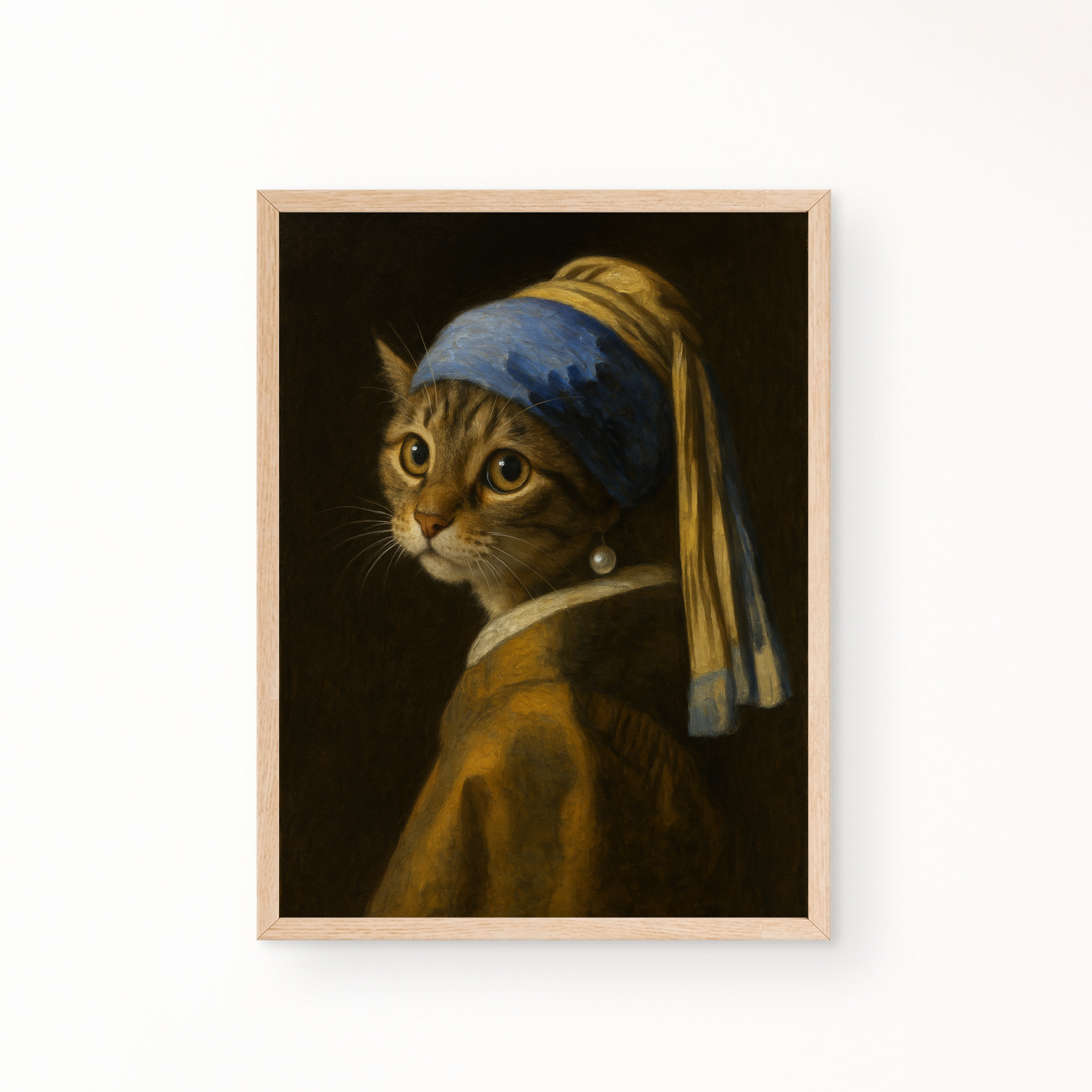 Die Katze mit dem Perlenohrring Poster 3:4 - Ungerahmt