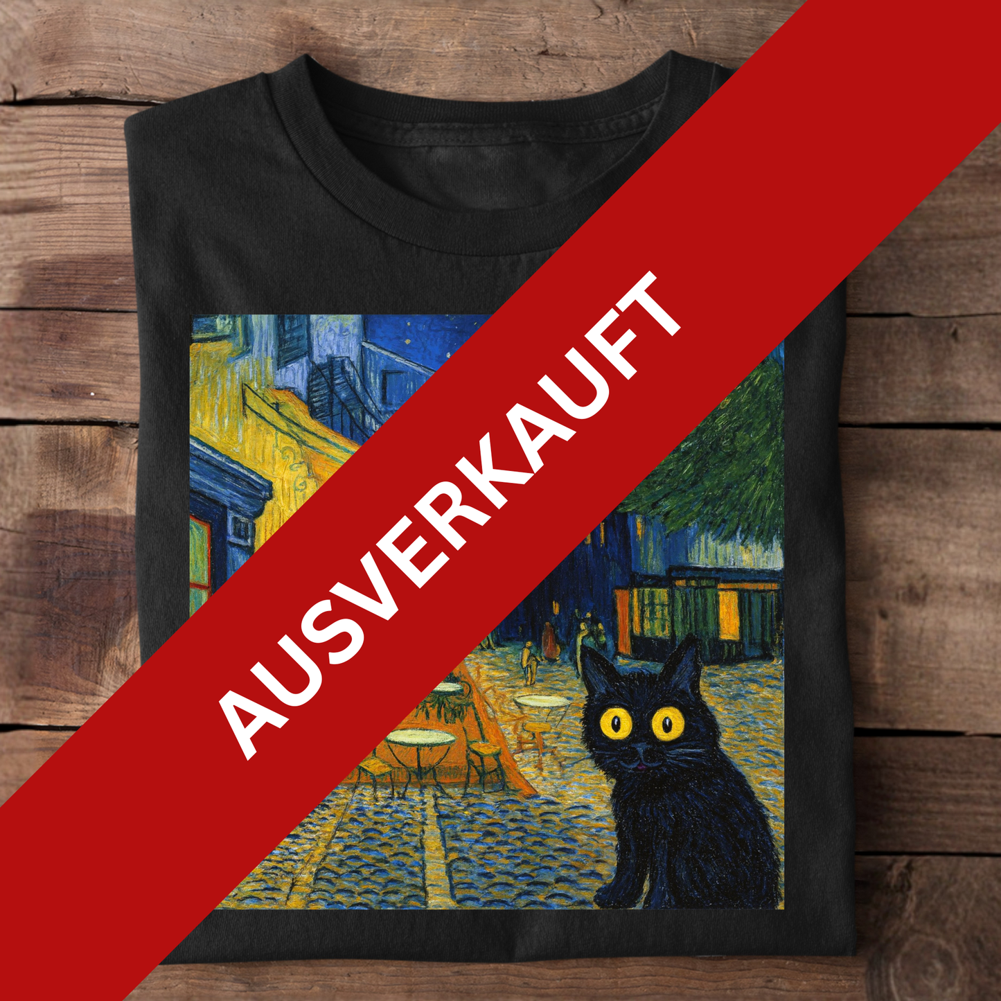 Caféterrasse bei Nacht Premium T-Shirt