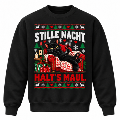 Stille Nacht Katze Sweatshirt